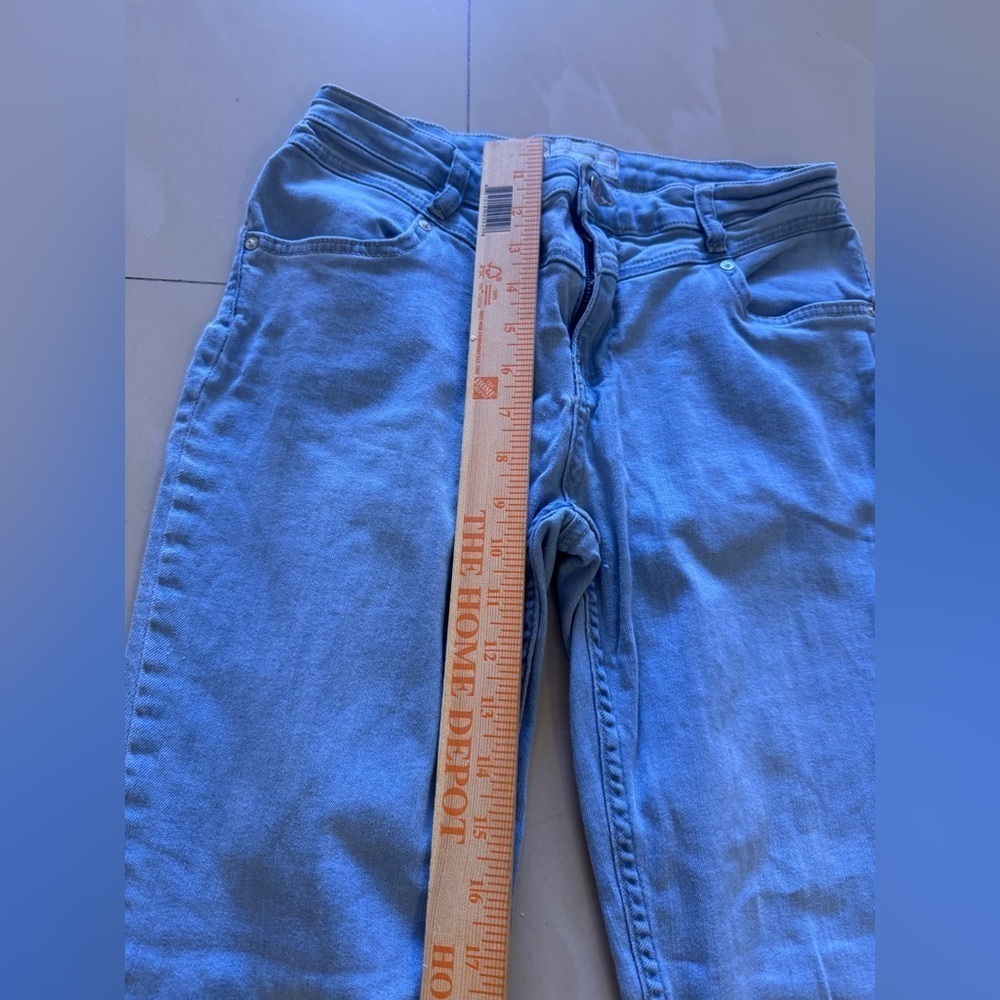 Free people jenas light Blue Distressed Jeans size 29 W pocket zipper - Picture 8 of 13